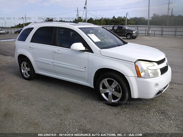 2CNDL037186302302 - 2008 CHEVROLET EQUINOX SPORT WHITE photo 1