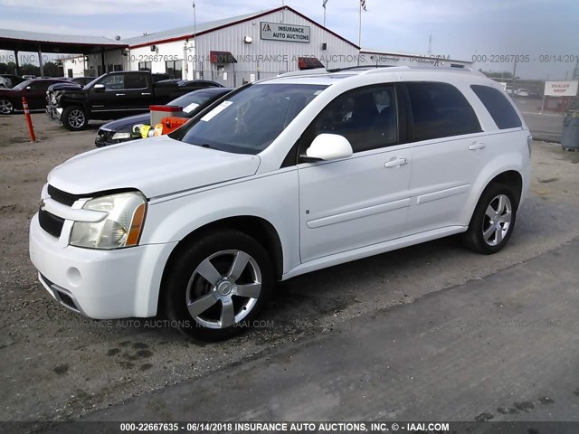 2CNDL037186302302 - 2008 CHEVROLET EQUINOX SPORT WHITE photo 2