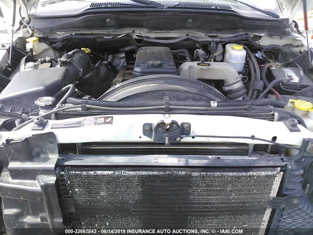 3D7KR28C25G727531 - 2005 DODGE RAM 2500 ST/SLT 白色 照片 10