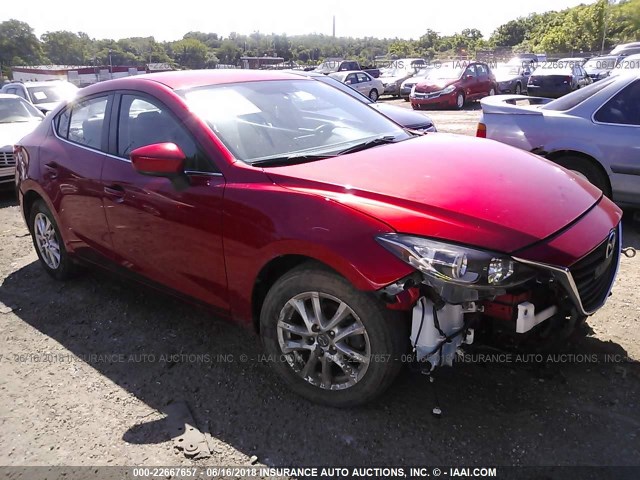 JM1BM1W77E1105644 - 2014 MAZDA 3 GRAND TOURING RED photo 1