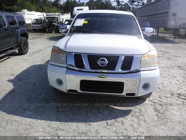 1N6BA06A99N301336 - 2009 NISSAN TITAN XE/SE/LE WHITE photo 6