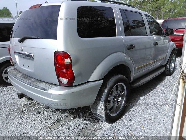 1D4HD48N64F178158 - 2004 DODGE DURANGO SLT SILVER photo 4