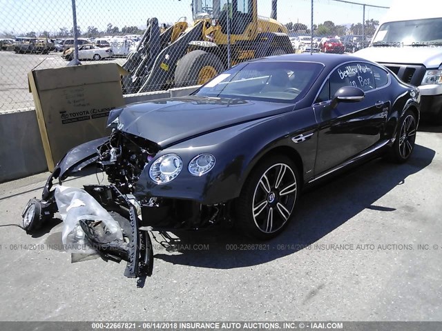 SCBFH7ZA7GC055077 - 2016 BENTLEY CONTINENTAL GT V8/S GRAY photo 2