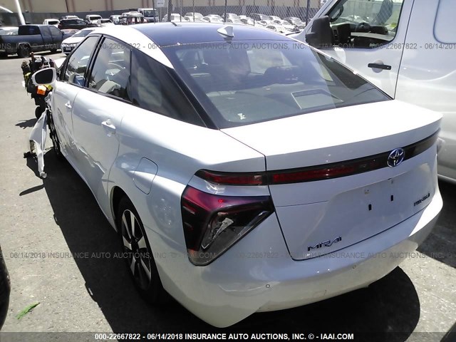 JTDBVRBD5HA003206 - 2017 TOYOTA MIRAI WHITE photo 3