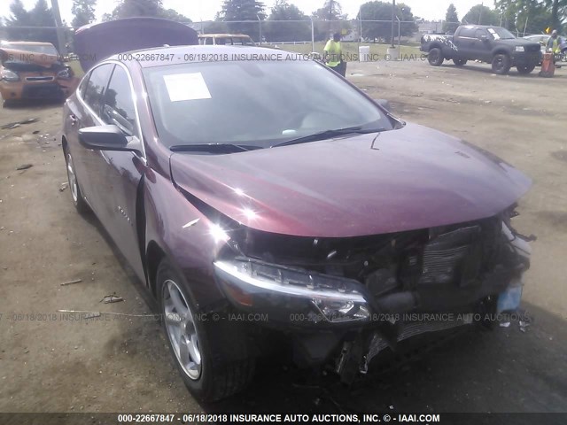 1G1ZB5ST6GF218353 - 2016 CHEVROLET MALIBU LS BURGUNDY photo 1