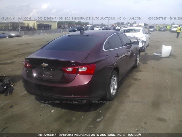 1G1ZB5ST6GF218353 - 2016 CHEVROLET MALIBU LS BURGUNDY photo 3