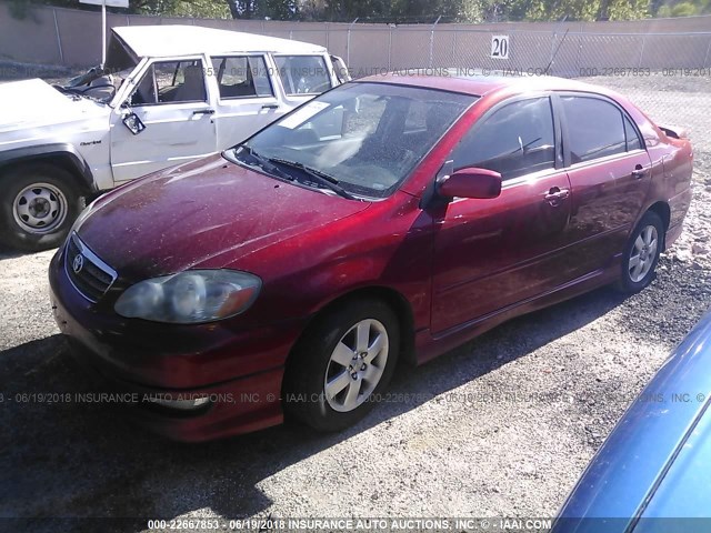 1NXBR32EX8Z937060 - 2008 TOYOTA COROLLA CE/LE/S RED photo 2