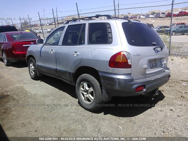 KM8SB12B13U375587 - 2003 HYUNDAI SANTA FE GL GRAY photo 3