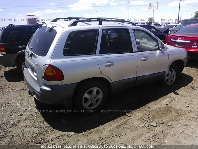 KM8SB12B13U375587 - 2003 HYUNDAI SANTA FE GL GRAY photo 4