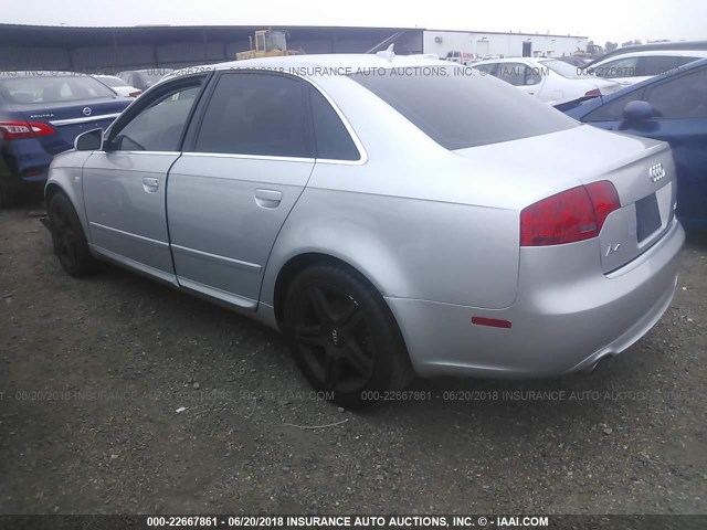 WAUAF78E98A065380 - 2008 AUDI A4 2.0T GRAY photo 3