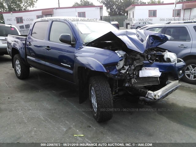 3TMLU4ENXEM139070 - 2014 TOYOTA TACOMA DOUBLE CAB 蓝色 照片 1