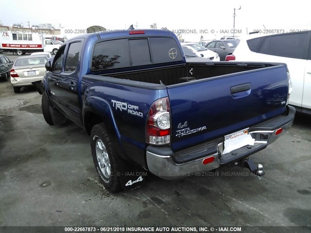 3TMLU4ENXEM139070 - 2014 TOYOTA TACOMA DOUBLE CAB 蓝色 照片 3