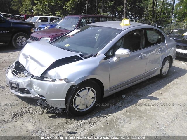 JHMFA36229S018016 - 2009 HONDA CIVIC HYBRID SILVER photo 2