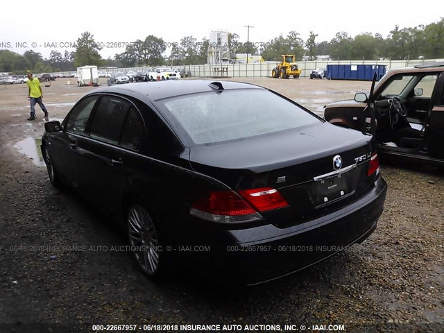 WBAHN83537DT69607 - 2007 BMW 750 BLACK photo 3