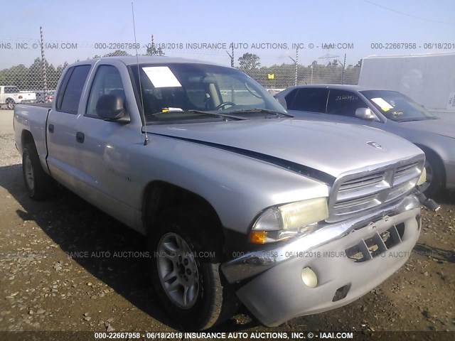 1B7HL2AX91S269122 - 2001 DODGE DAKOTA QUAD SILVER photo 1