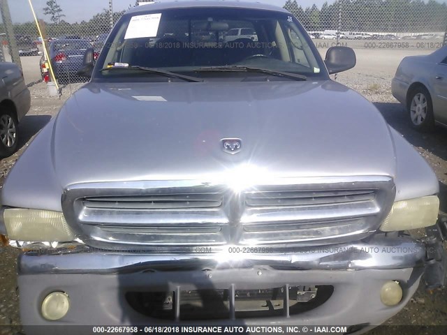 1B7HL2AX91S269122 - 2001 DODGE DAKOTA QUAD SILVER photo 10