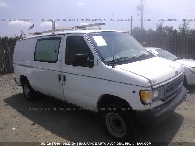 1FTNE24L41HA14199 - 2001 FORD ECONOLINE E250 VAN WHITE photo 1