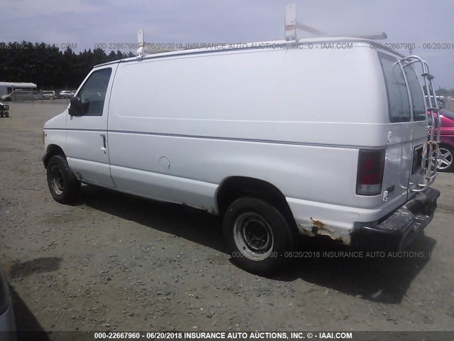 1FTNE24L41HA14199 - 2001 FORD ECONOLINE E250 VAN WHITE photo 3