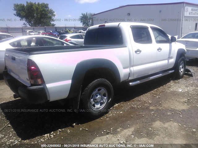 5TFMU4FN3CX004295 - 2012 TOYOTA TACOMA DOUBLE CAB LONG BED WHITE photo 4