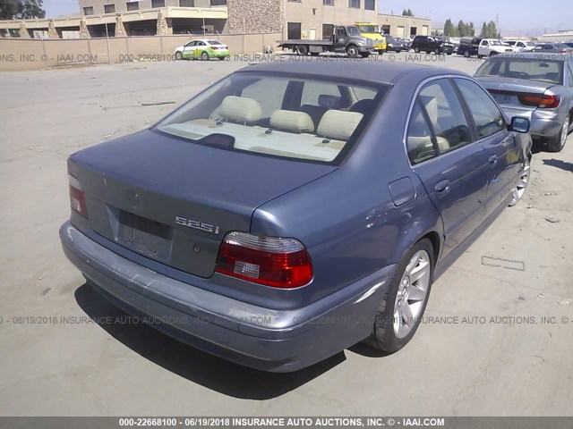 WBADT43432GZ98957 - 2002 BMW 525 I AUTOMATIC BLUE photo 4