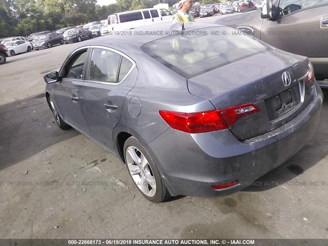 19VDE1F54DE020107 - 2013 ACURA ILX 20 PREMIUM GRAY photo 3