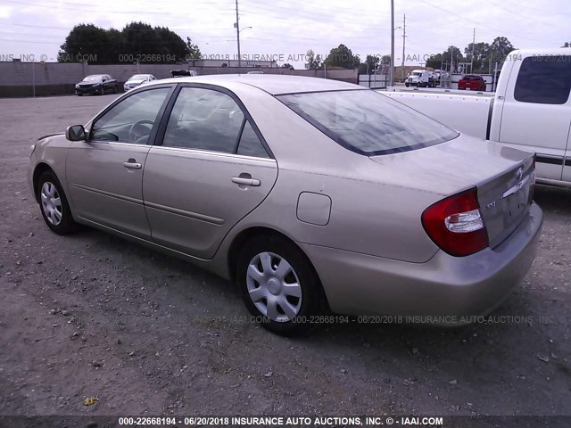 4T1BE32K33U731122 - 2003 TOYOTA CAMRY LE/XLE/SE Qızıl foto 3