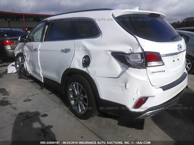 KM8SN4HFXHU235211 - 2017 HYUNDAI SANTA FE SE/LIMITED WHITE photo 3