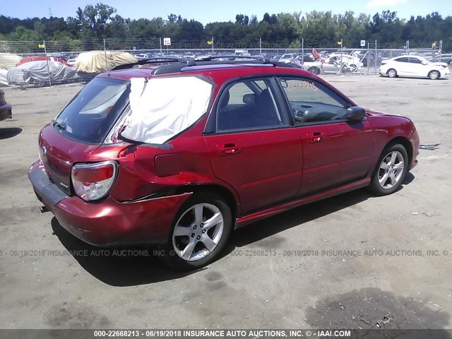 JF1GG61677G813620 - 2007 SUBARU IMPREZA 2.5I RED photo 4