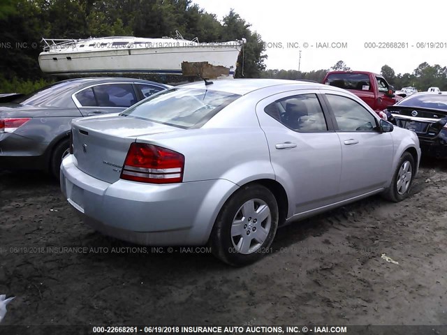 1B3CC4FB5AN171627 - 2010 DODGE AVENGER SXT SILVER photo 4