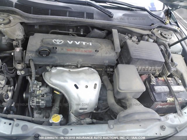 4T1BE46K19U920456 - 2009 TOYOTA CAMRY SE/LE/XLE GREEN photo 10