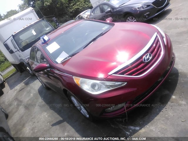 5NPEB4AC0DH540408 - 2013 HYUNDAI SONATA GLS RED photo 1