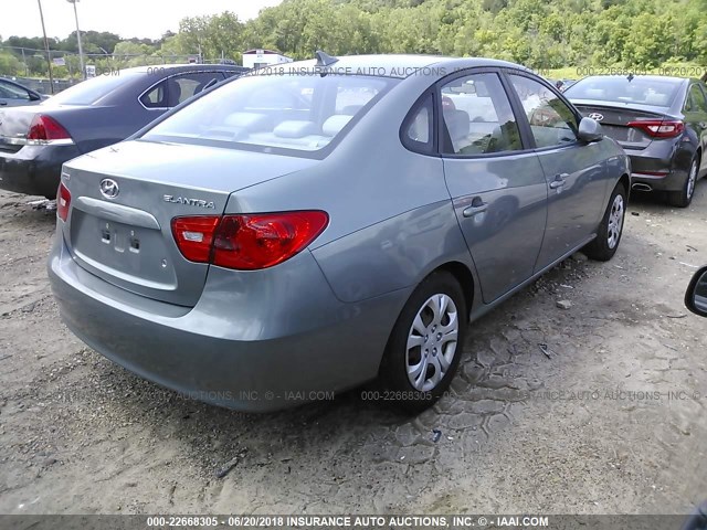 KMHDU46D19U805210 - 2009 HYUNDAI ELANTRA GLS/SE GRAY photo 4