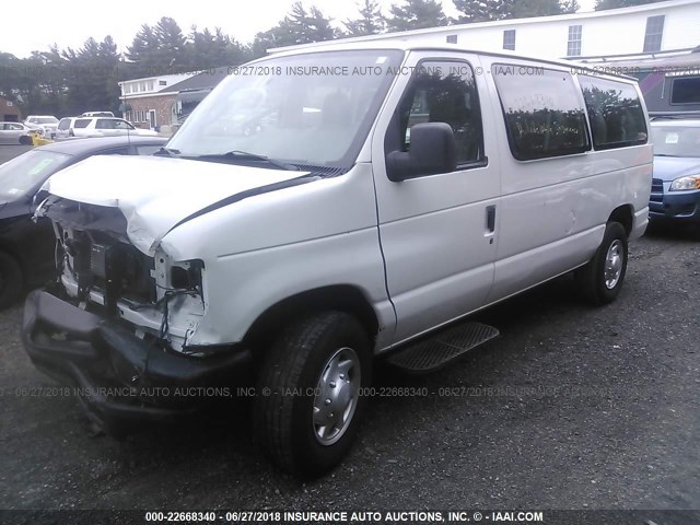 1FTNE2EW4DDB08796 - 2013 FORD ECONOLINE E250 VAN WHITE photo 2