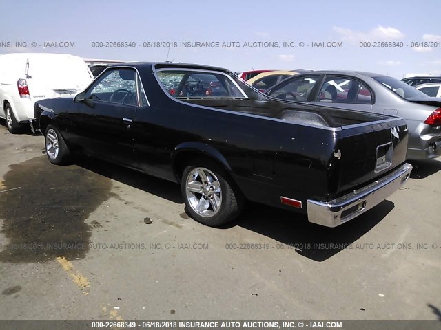 3GCCW80Z2FS905513 - 1985 CHEVROLET EL CAMINO BLACK photo 3