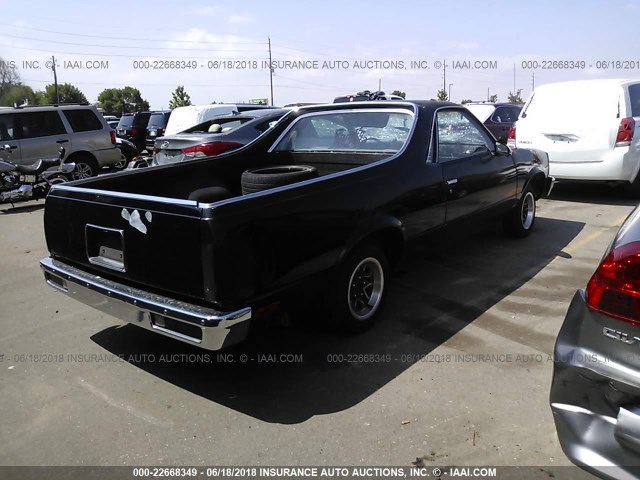 3GCCW80Z2FS905513 - 1985 CHEVROLET EL CAMINO BLACK photo 4