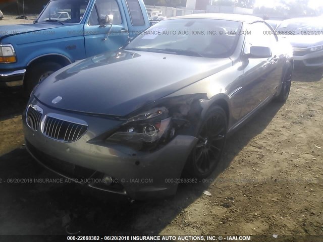 WBAEK73435B324964 - 2005 BMW 645 CI AUTOMATIC GRAY photo 2