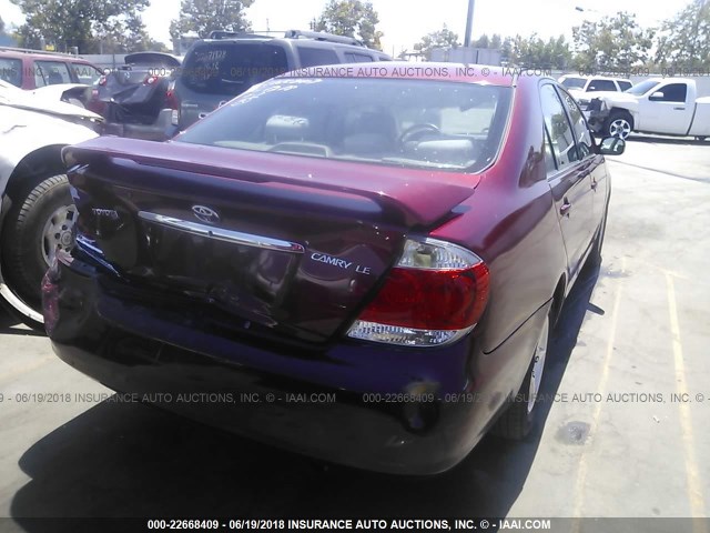 4T1BE32K86U132639 - 2006 TOYOTA CAMRY LE/XLE/SE Qırmızı foto 4