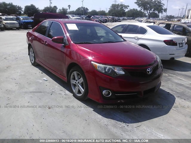 4T1BF1FK0CU563161 - 2012 TOYOTA CAMRY SE/LE/XLE 红色 照片 1