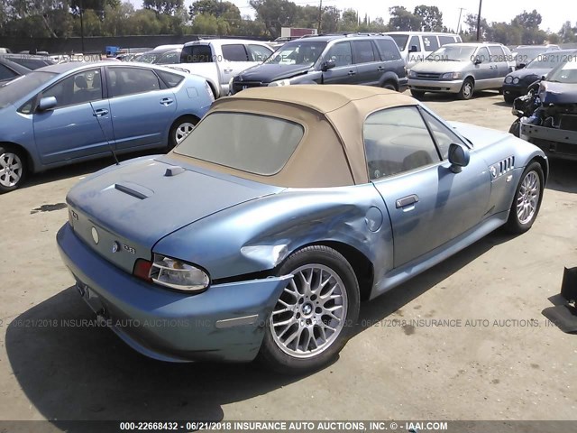 WBACH3348YLF43841 - 2000 BMW Z3 2.8 BLUE photo 4