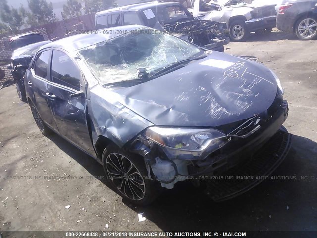 5YFBURHE1FP293892 - 2015 TOYOTA COROLLA L/LE/LE PLS/PRM/S/S PLS GRAY photo 1