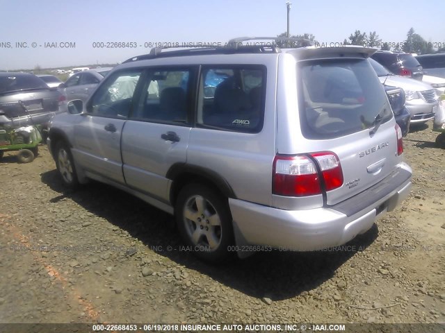 JF1SF65632H719843 - 2002 SUBARU FORESTER S SILVER photo 3