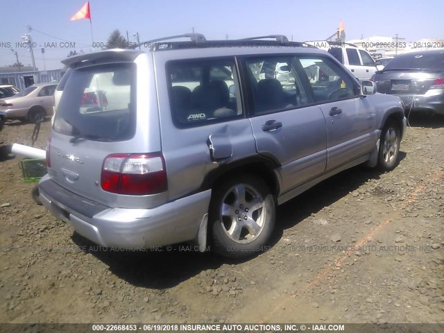 JF1SF65632H719843 - 2002 SUBARU FORESTER S SILVER photo 4