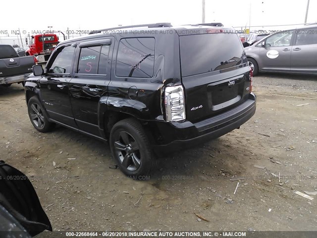 1C4NJRFB6FD217506 - 2015 JEEP PATRIOT LATITUDE BLACK photo 3