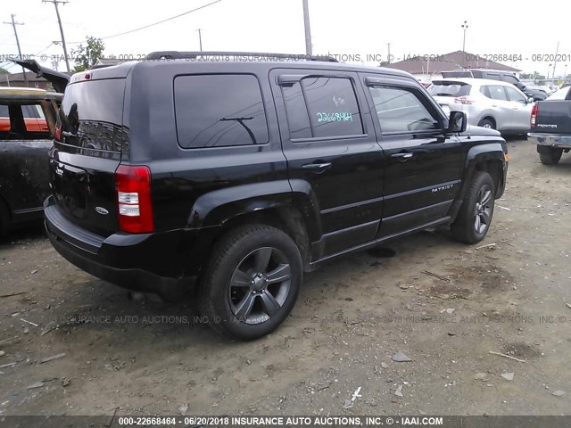 1C4NJRFB6FD217506 - 2015 JEEP PATRIOT LATITUDE BLACK photo 4