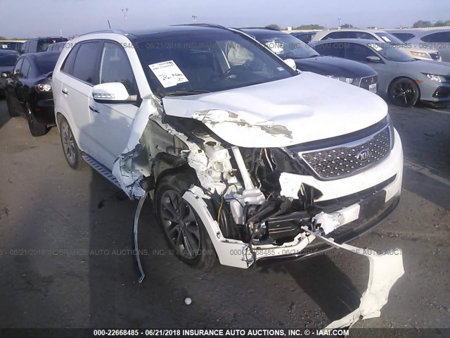 5XYKW4A70EG491231 - 2014 KIA SORENTO SX/SX LIMITED WHITE photo 1