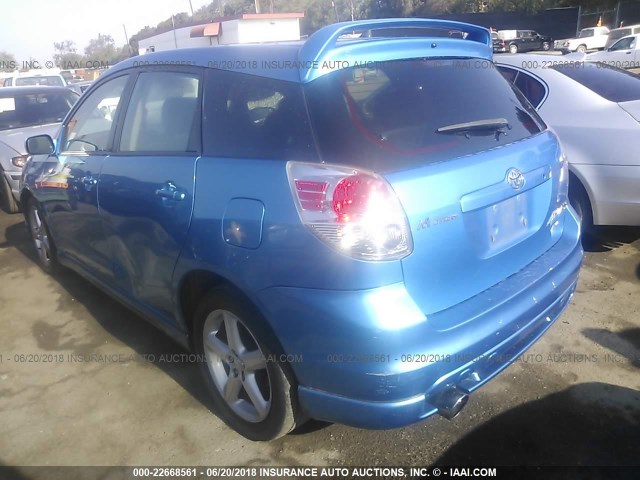 2T1KR32E37C644312 - 2007 TOYOTA COROLLA MATRIX XR BLUE photo 3