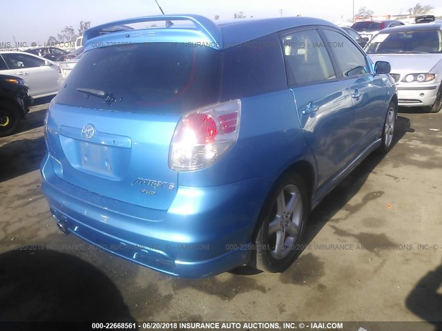 2T1KR32E37C644312 - 2007 TOYOTA COROLLA MATRIX XR BLUE photo 4