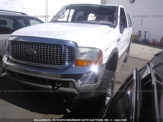 1FMNU43S6YEA29897 - 2000 FORD EXCURSION LIMITED WHITE photo 2