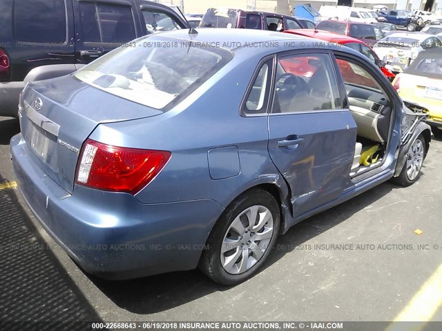 JF1GE6A62AH514642 - 2010 SUBARU IMPREZA 2.5I BLUE photo 4