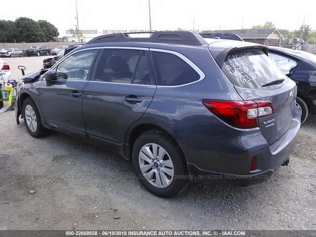 4S4BSACC6F3214914 - 2015 SUBARU OUTBACK 2.5I PREMIUM GRAY photo 3